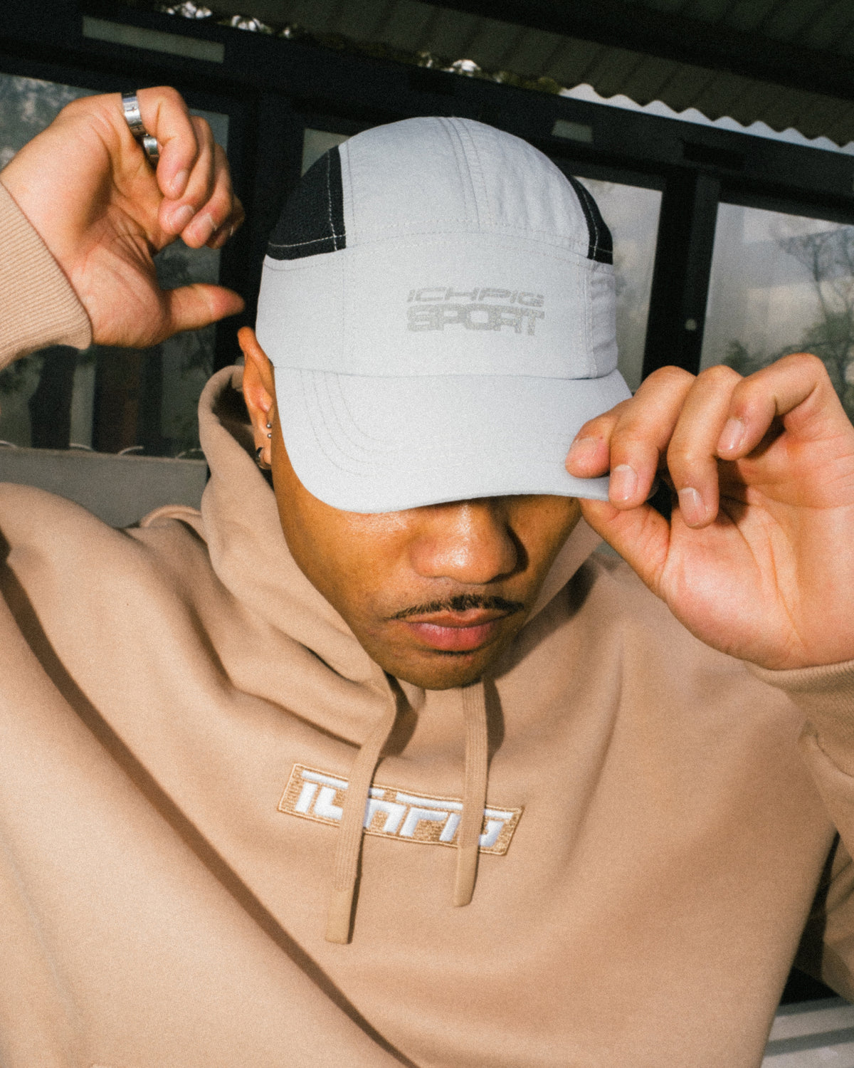 Sports Panel Cap - Light Grey