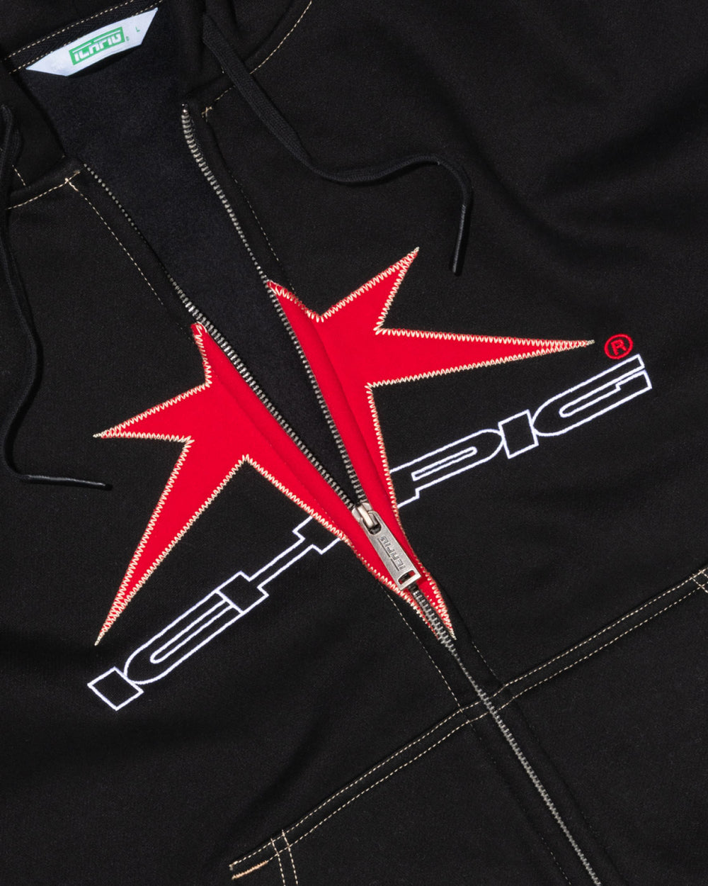 Allstar Zip-Up Hood - Black
