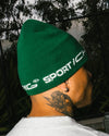 Sports Reversible Skull Beanie - Light Grey / Dark Teal