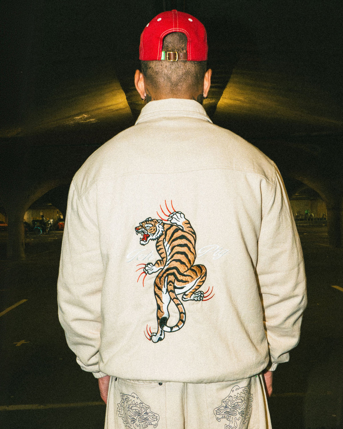 Monogram Ball Cap - Cherry