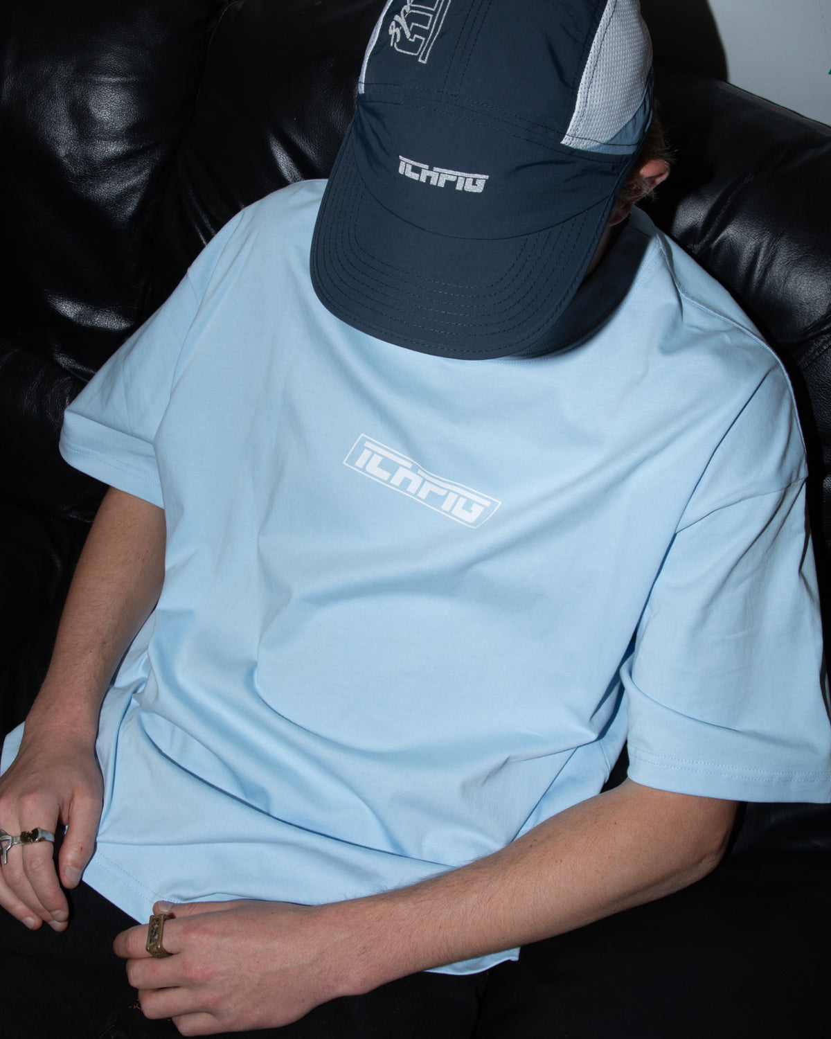 Strike Logo Tee - Sky / White