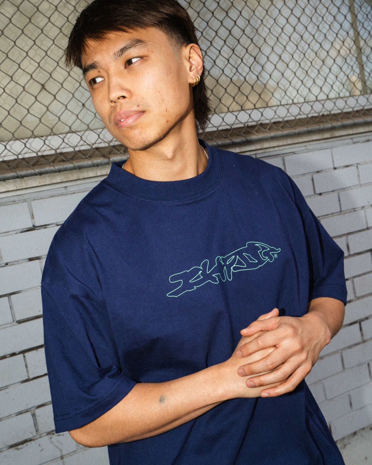 Distort Tee - Navy