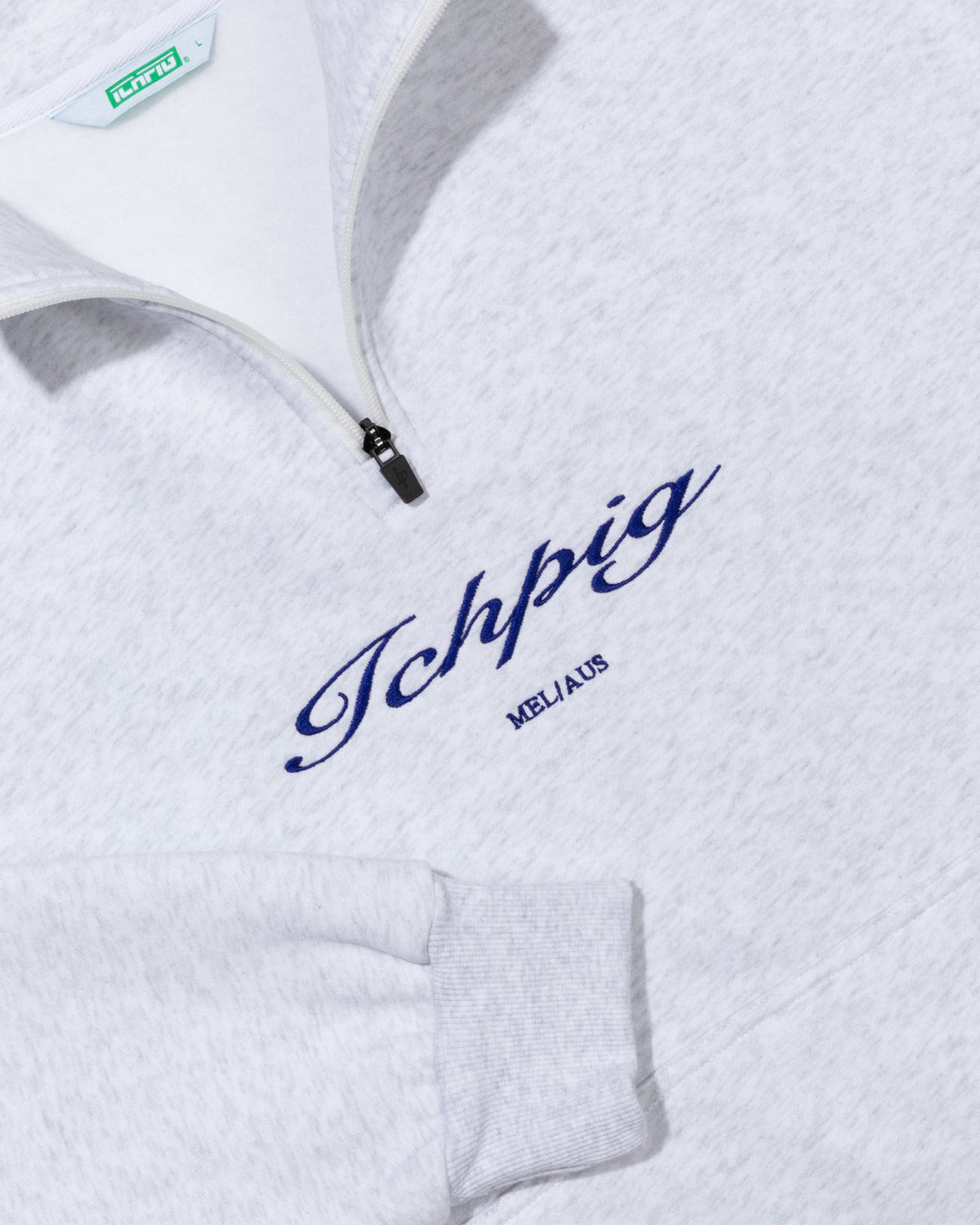 Script 1/4 Zip - White Marle