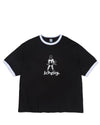 Boxing Ringer Tee - Black