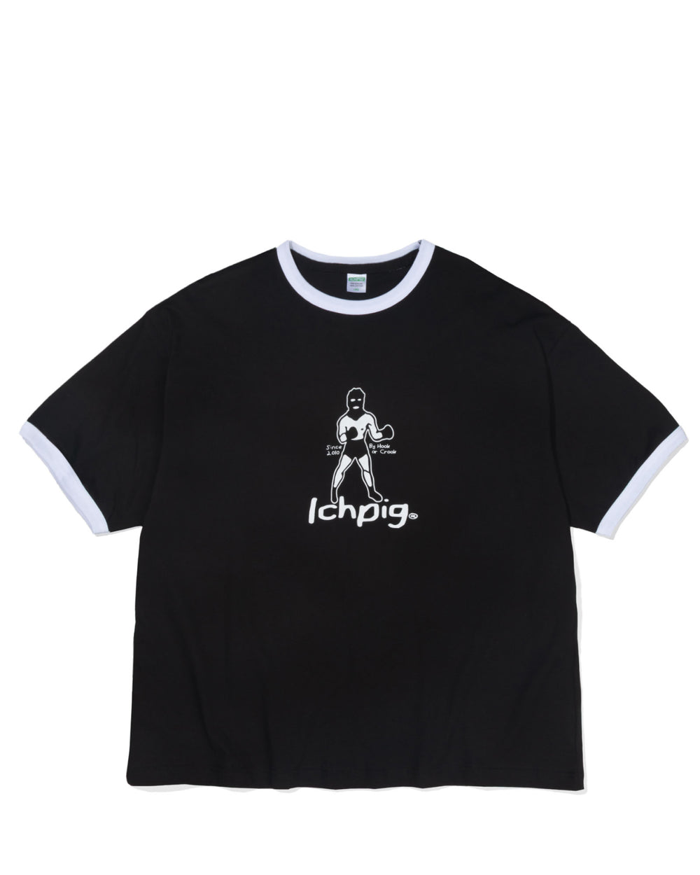 Boxing Ringer Tee - Black