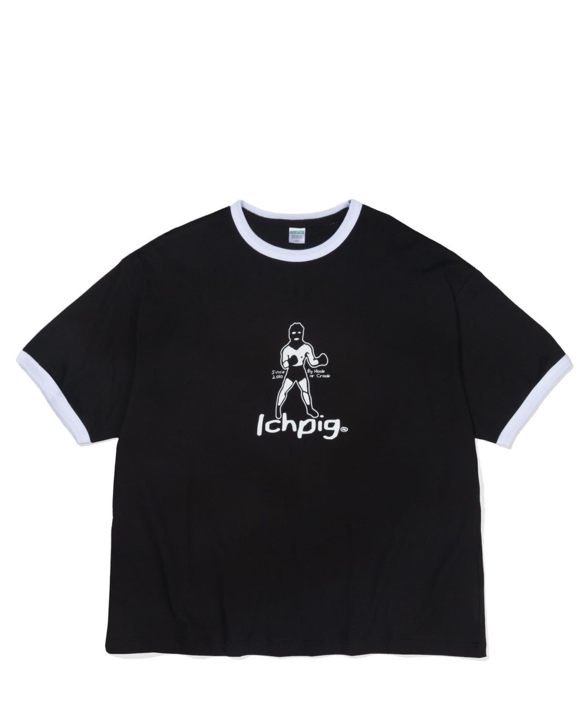 Boxing Ringer Tee - Black