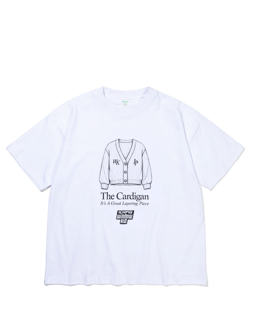 Window Kid Cardigan Tee - White
