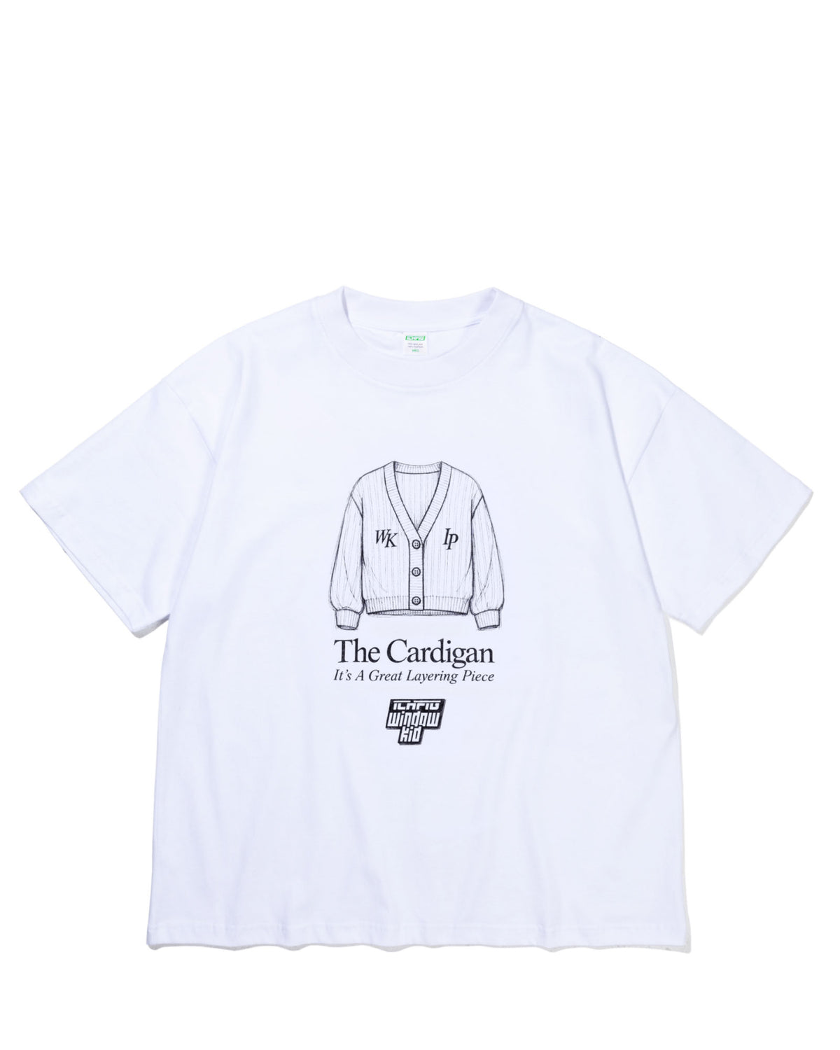 Window Kid Cardigan Tee - White