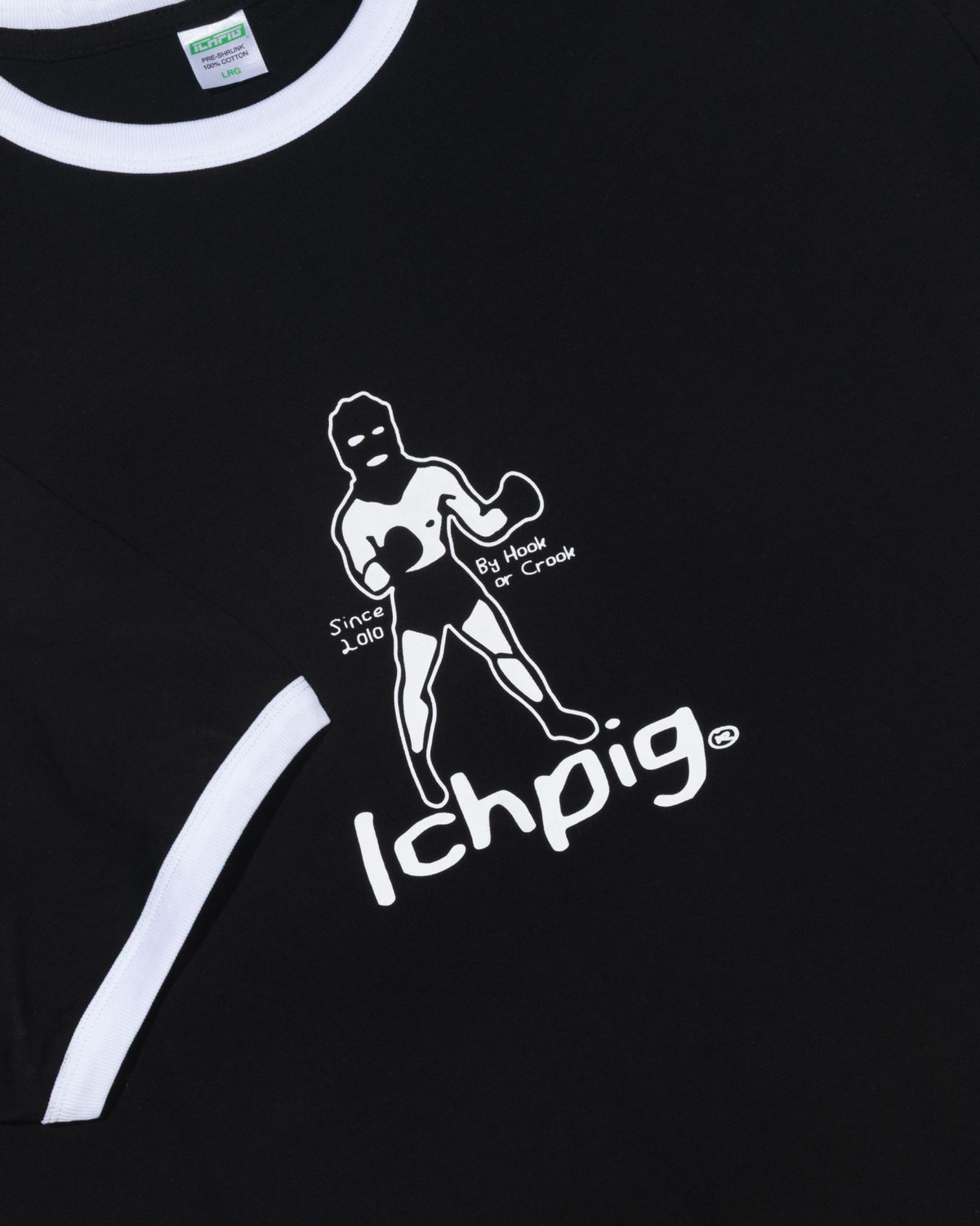 Boxing Ringer Tee - Black