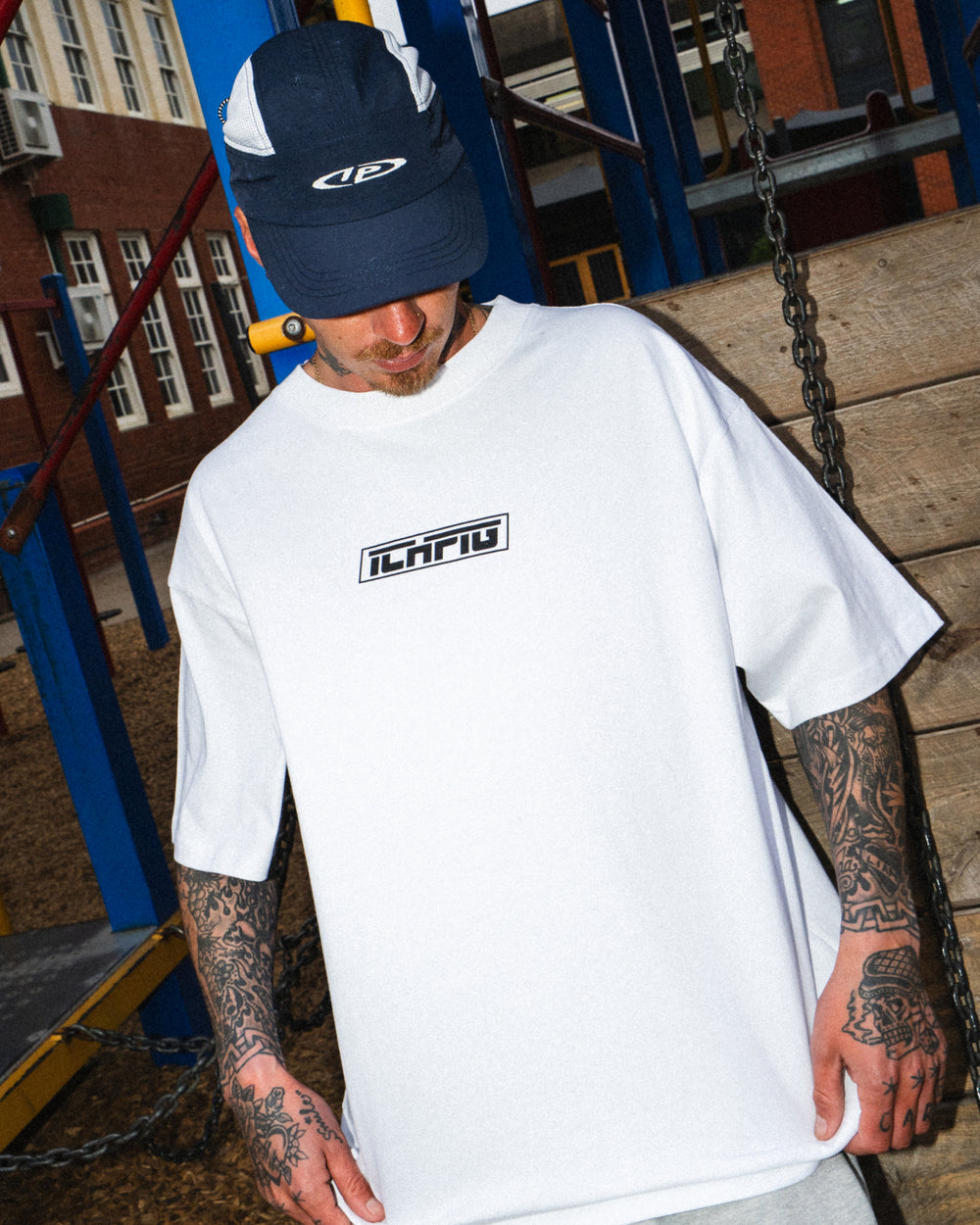 Strike Logo Tee - White / Black