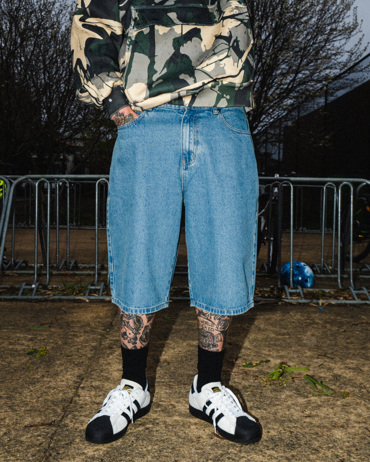 Pigasus Denim Shorts - Washed Indigo