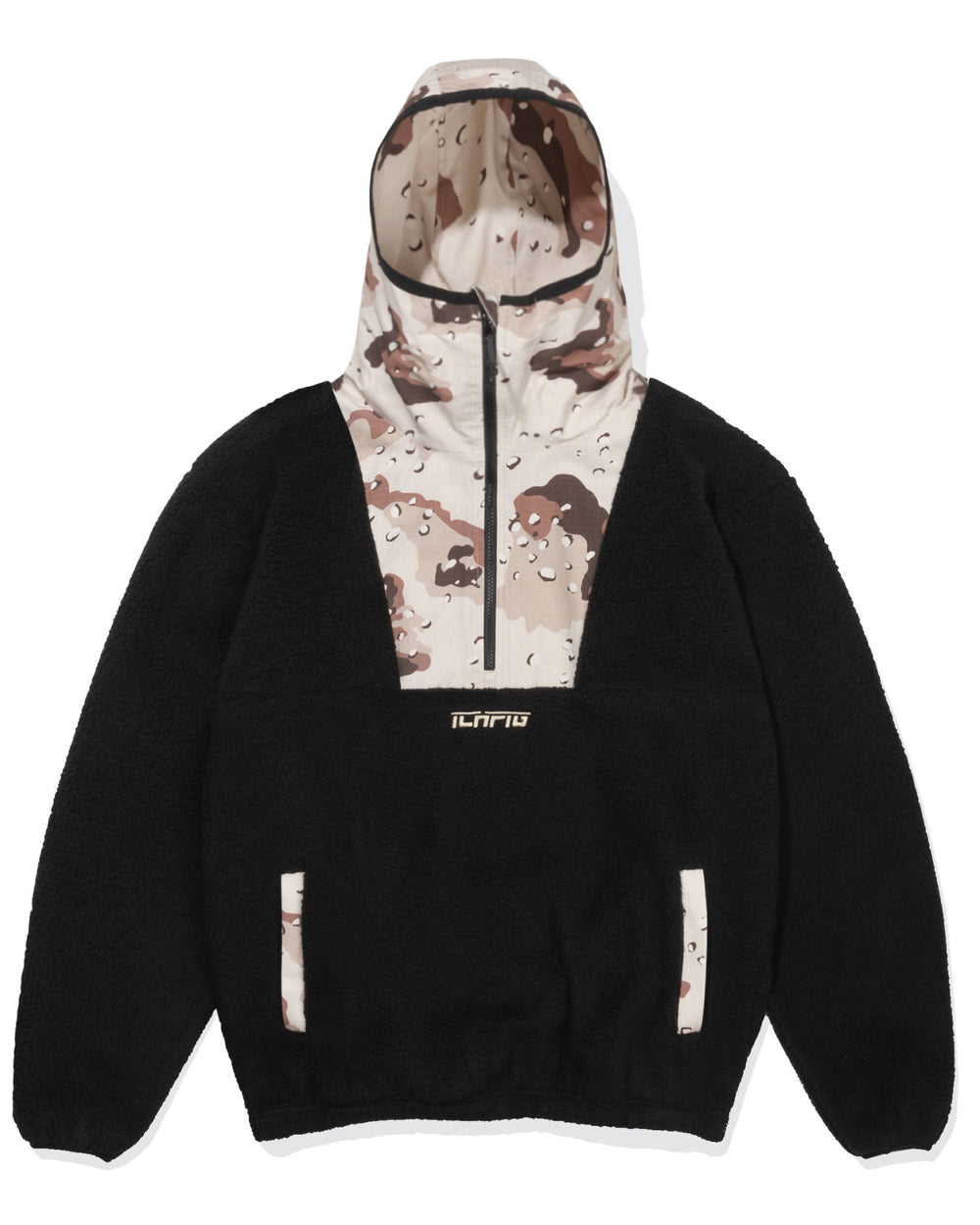 Sherpa 1/2 Zip Hood - Black Desert