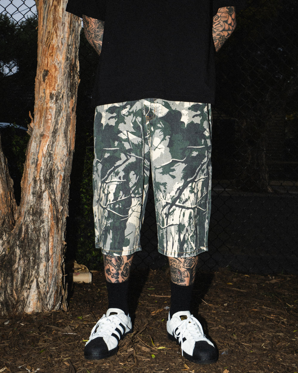 Pigasus Denim Shorts - Tree