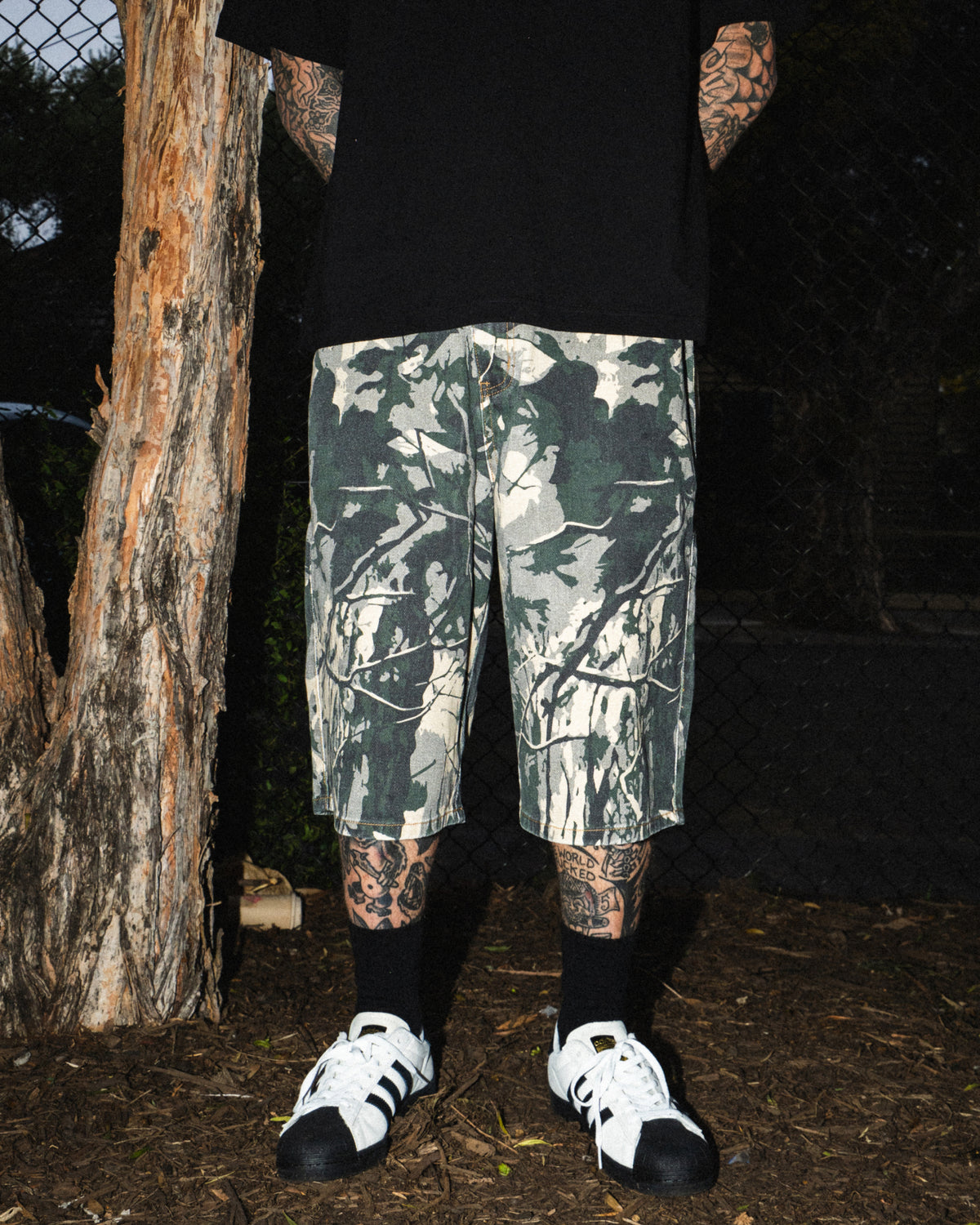 Pigasus Denim Shorts - Tree