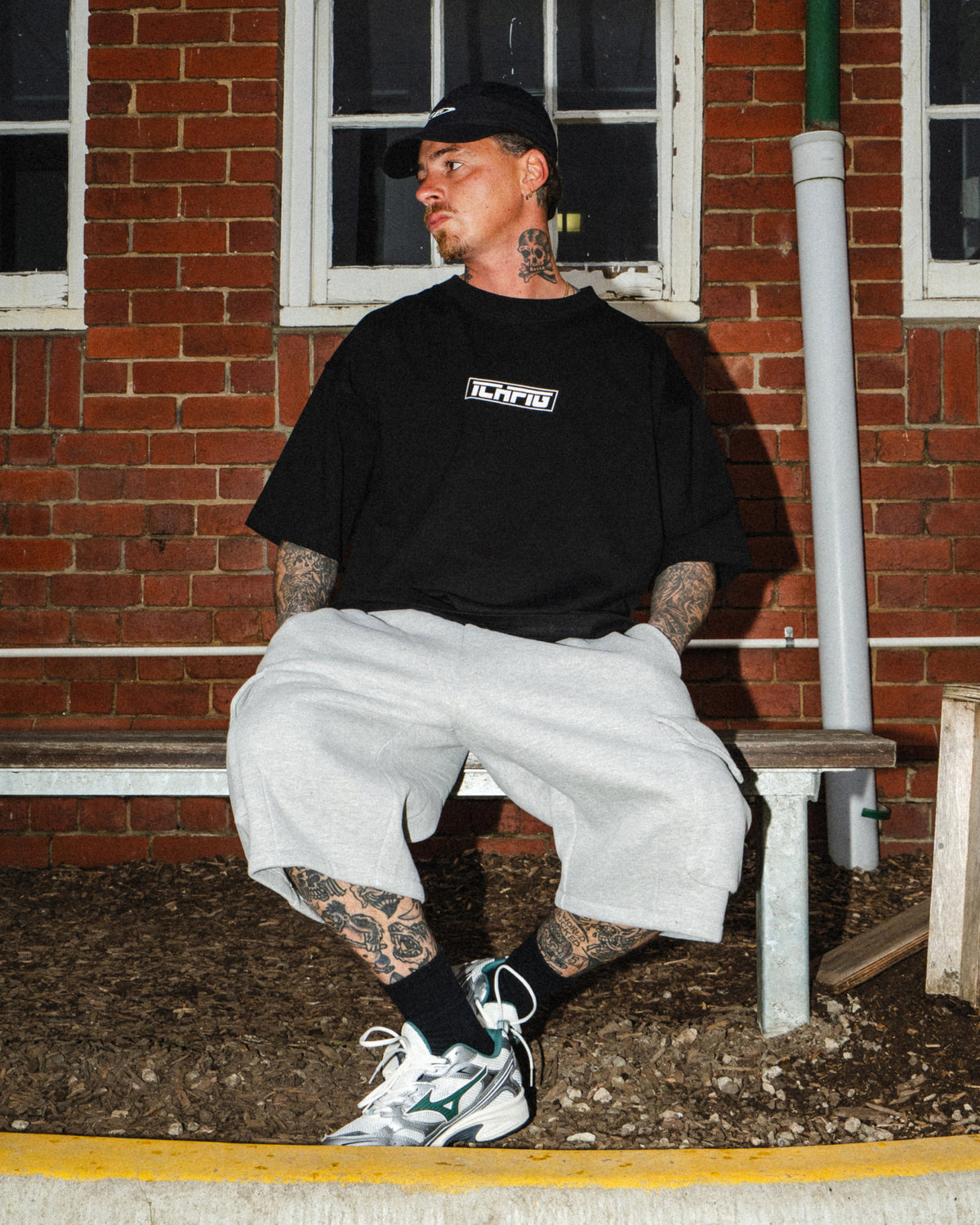 Strike Logo Tee - Black / White