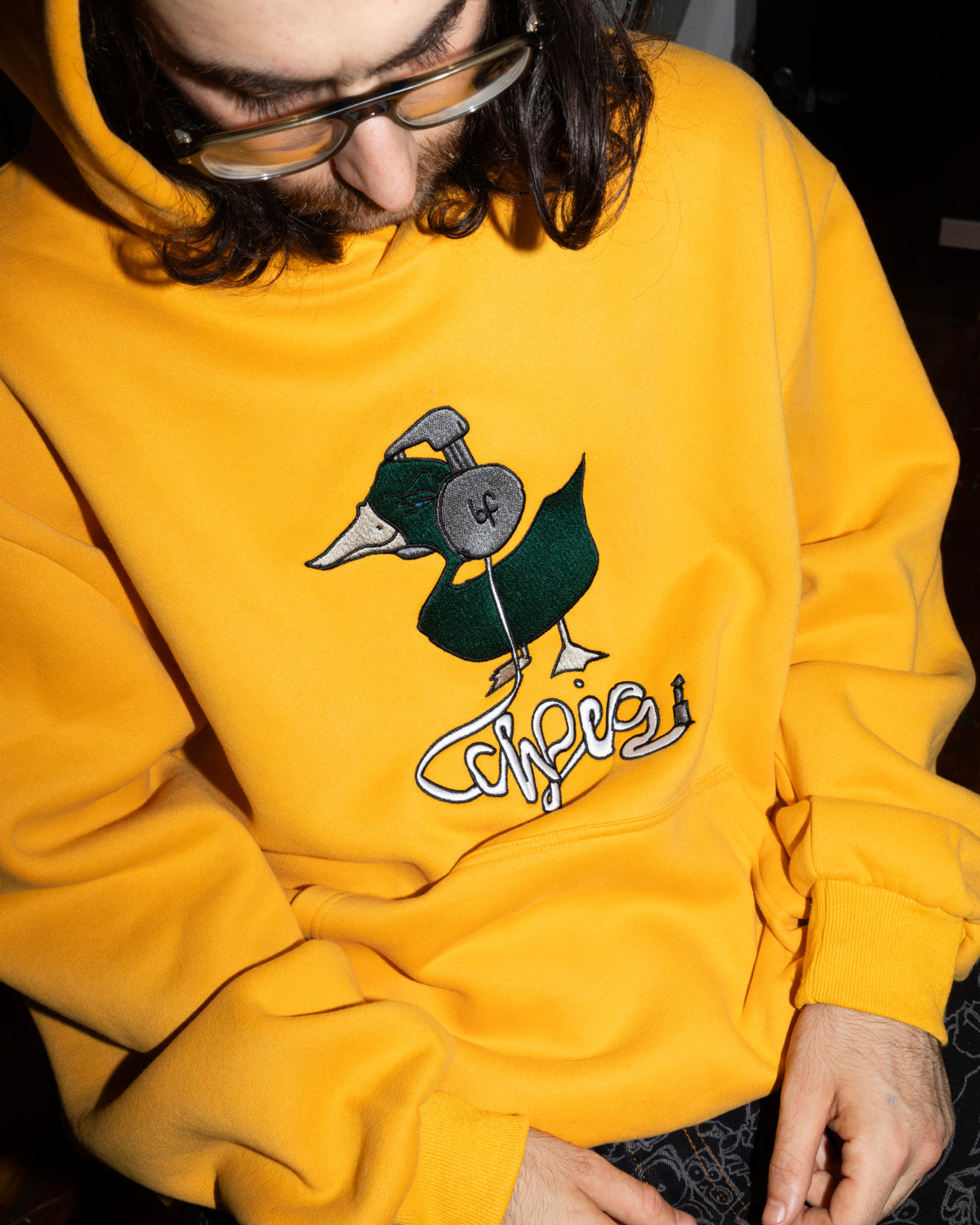 Sketchy Duck Hood - Yellow