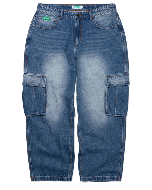 Warrior Cargo Jeans - Faded Indigo