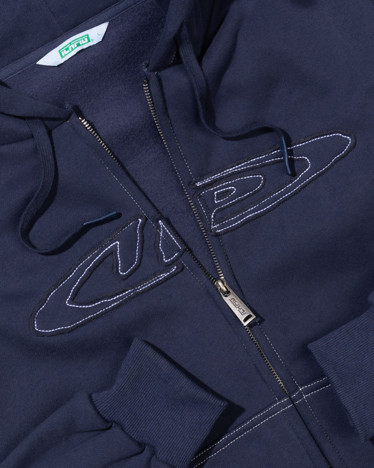 Optic Zip-Up Hood - Ink