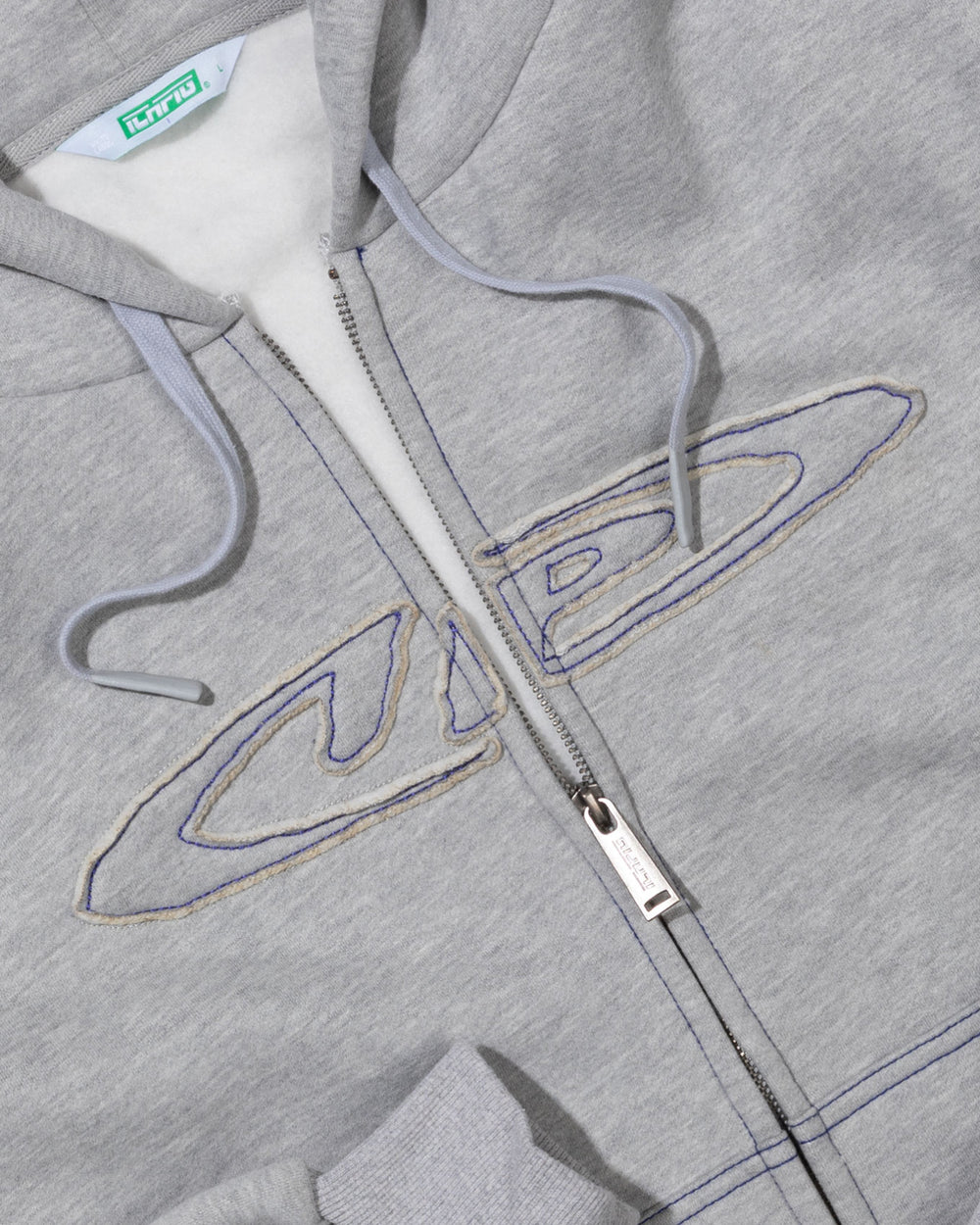 Optic Zip-Up Hood - Grey Marle