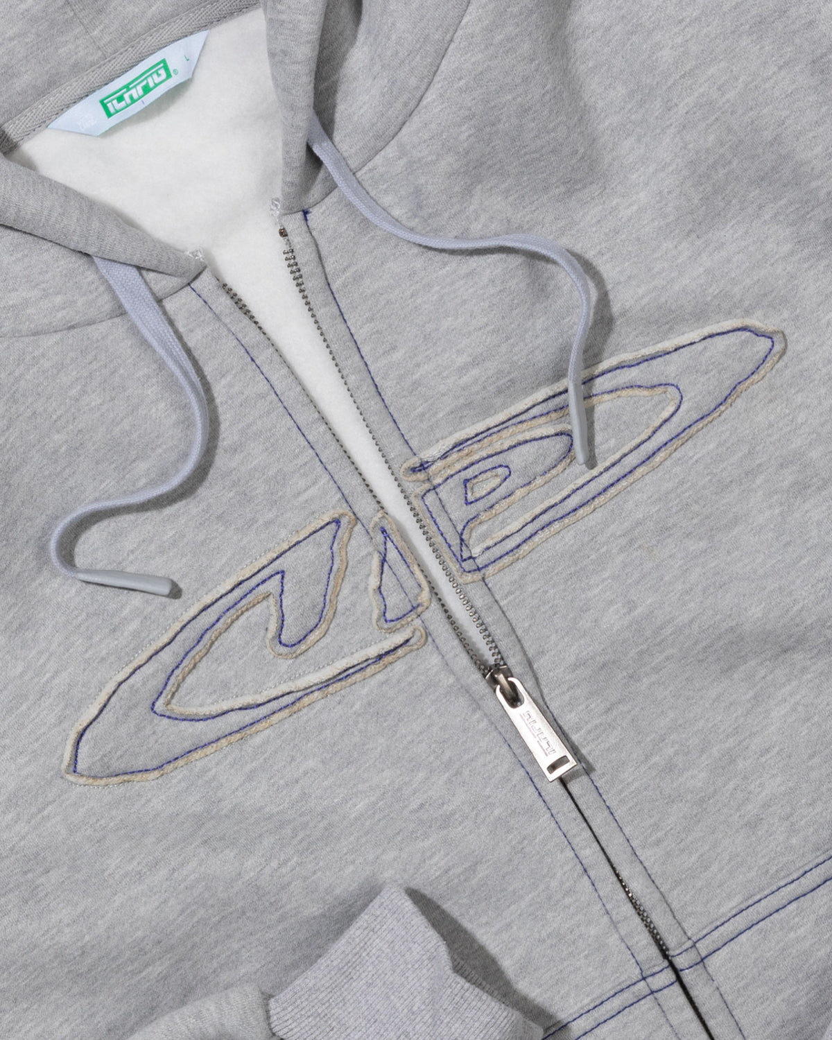 Optic Zip-Up Hood - Grey Marle