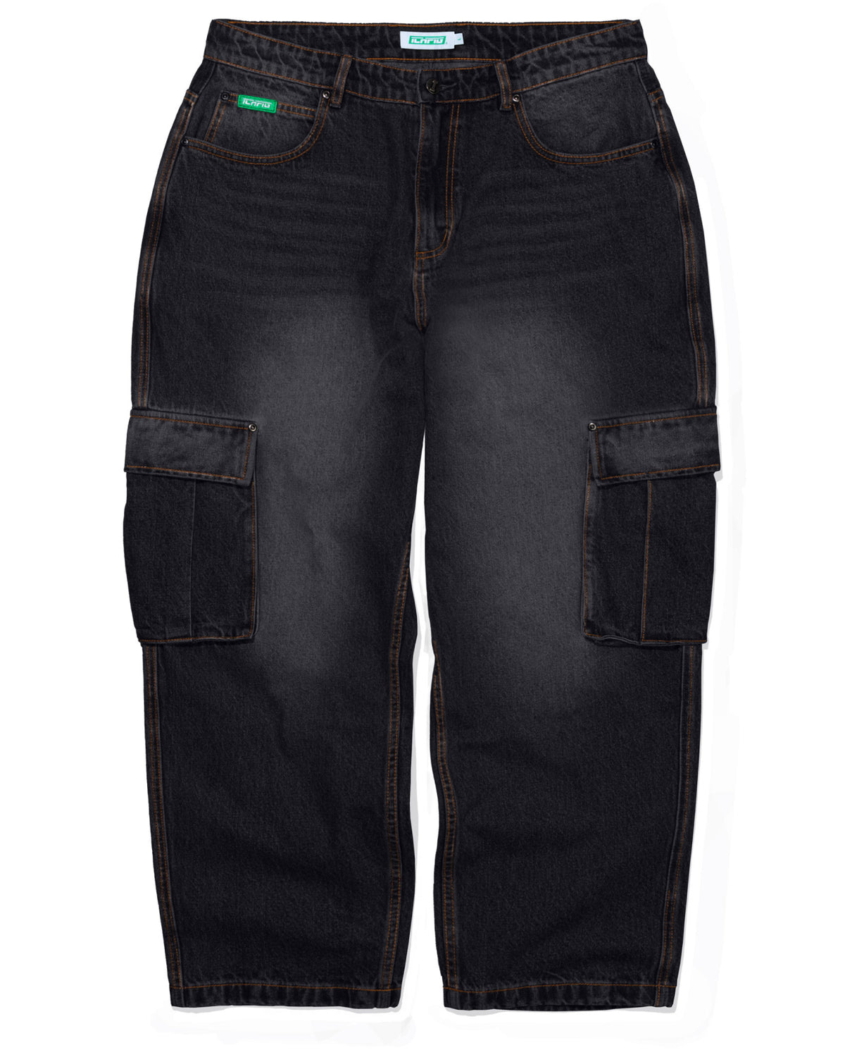 Warrior Cargo Jeans - Faded Black