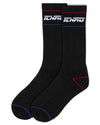 Strike Calf Socks - Black / Red / Blue