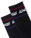 Strike Calf Socks - Black / Red / Blue
