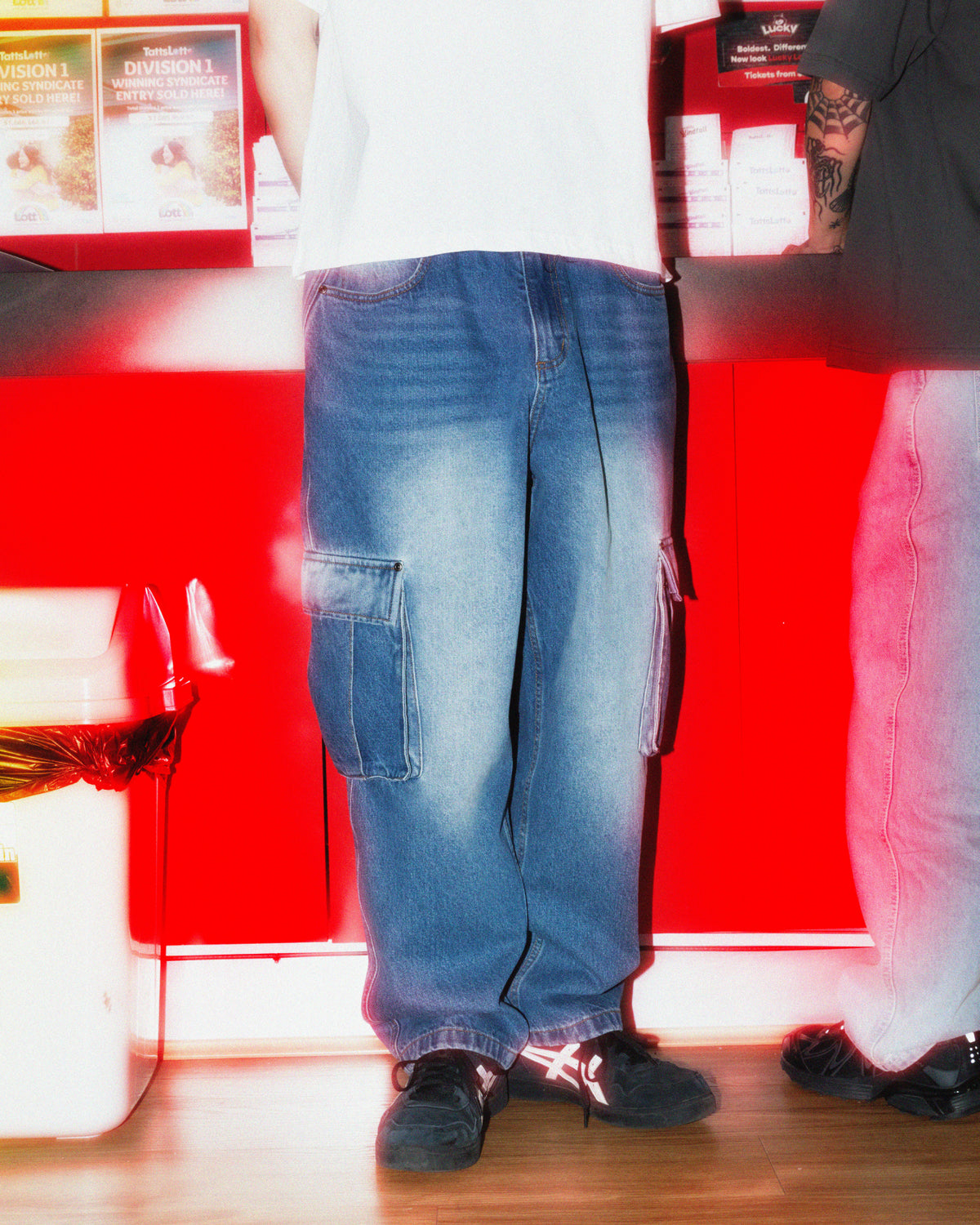 Warrior Cargo Jeans - Faded Indigo