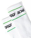 Strike Calf Socks - White / Green