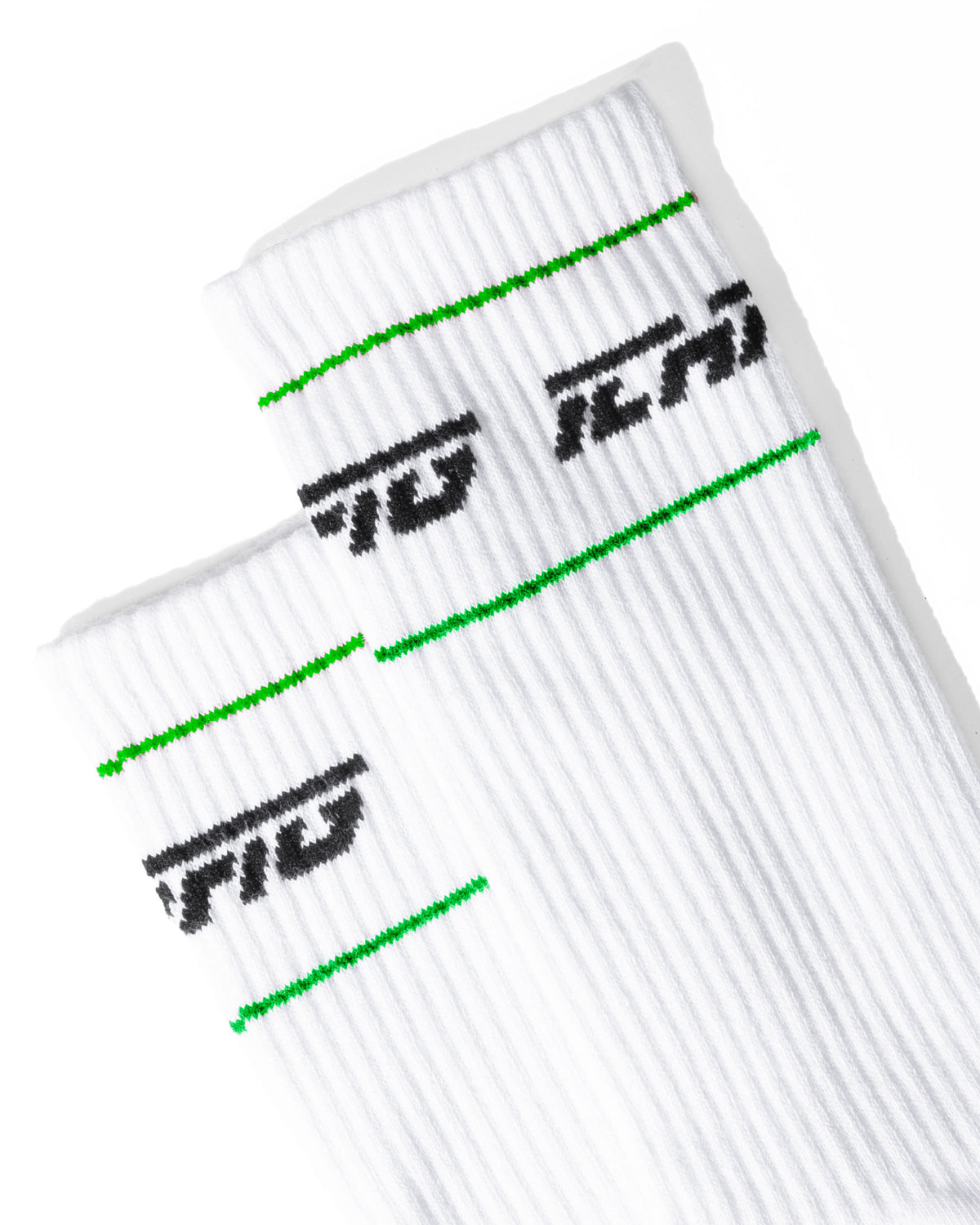 Strike Calf Socks - White / Green