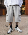 Fleece Cargo Shorts - Grey Marle