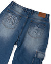 Warrior Cargo Jeans - Faded Indigo