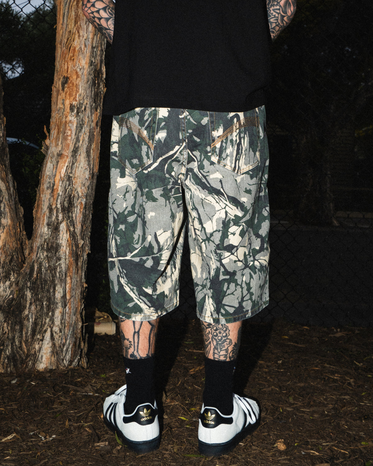 Pigasus Denim Shorts - Tree