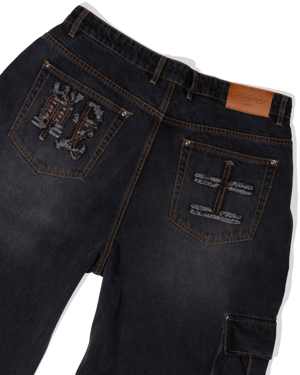 Warrior Cargo Jeans - Faded Black