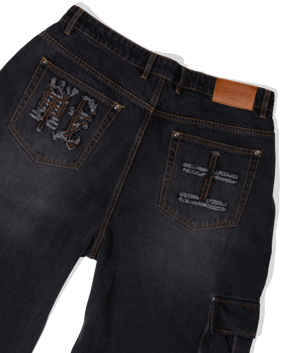 Warrior Cargo Jeans - Faded Black