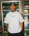 Strike Logo Tee - White Marle / Teal