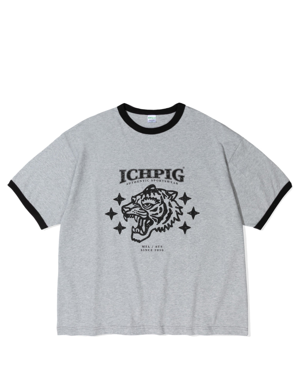 Wildcat Ringer Tee - Grey Marle