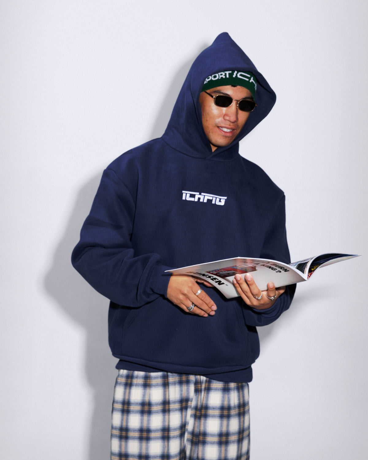 Strike Cordless Hood - Navy / White