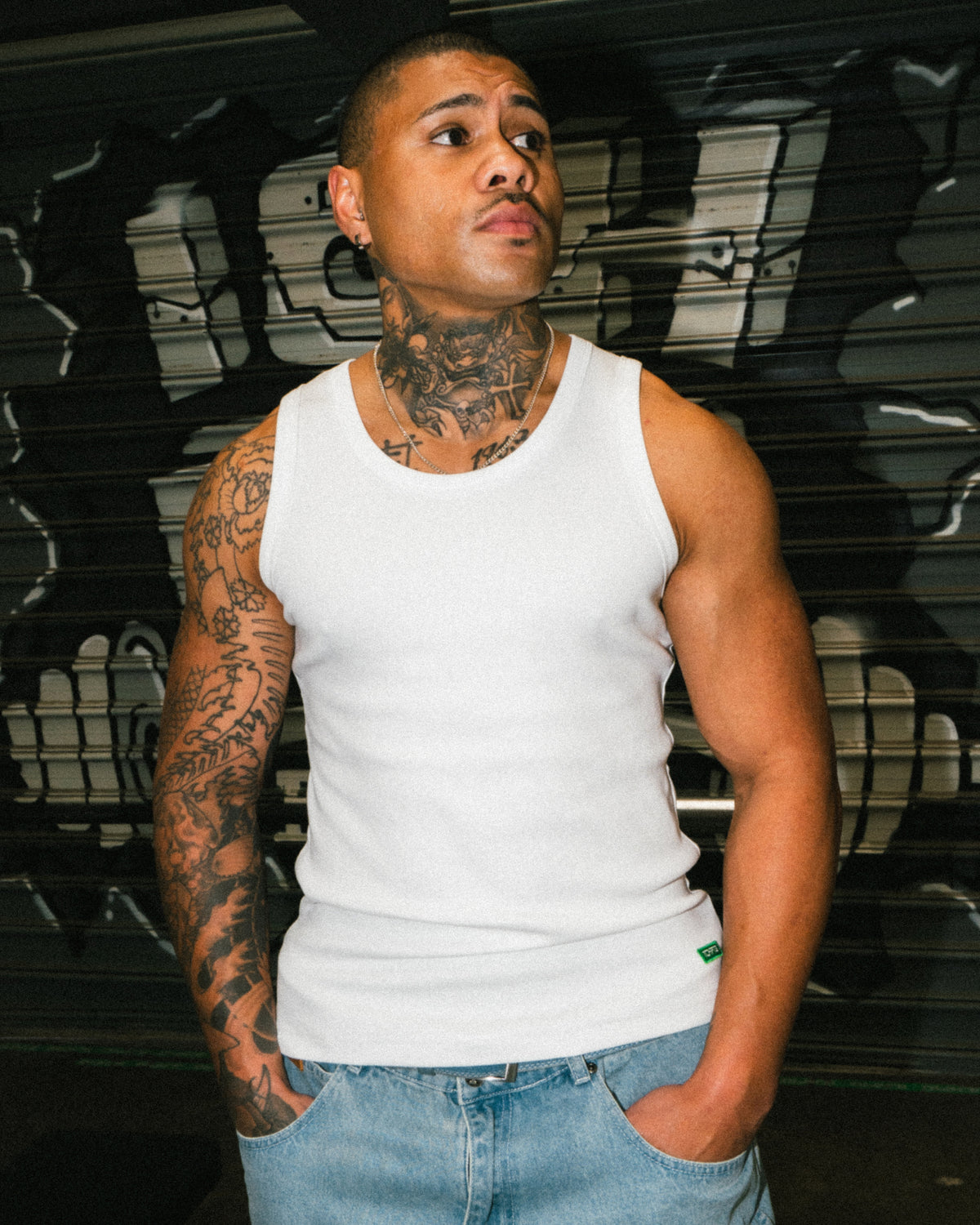 Pro Rib Singlet - White