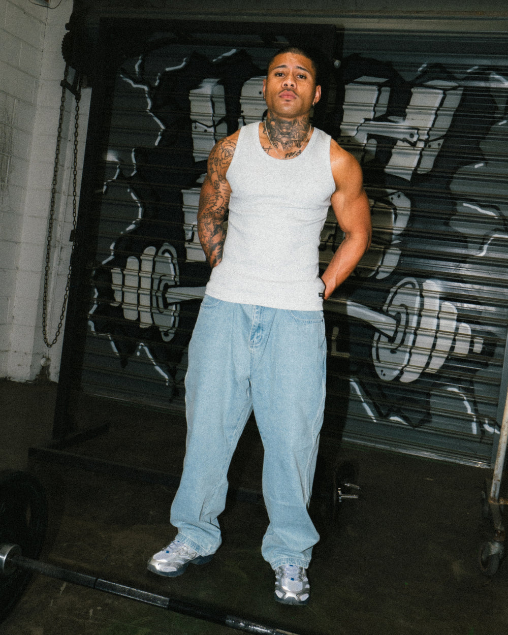 Pro Rib Singlet - Grey Marle