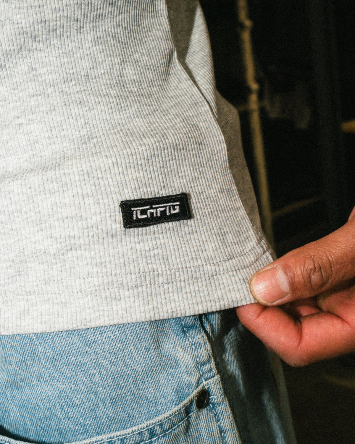 Pro Rib Singlet - Grey Marle