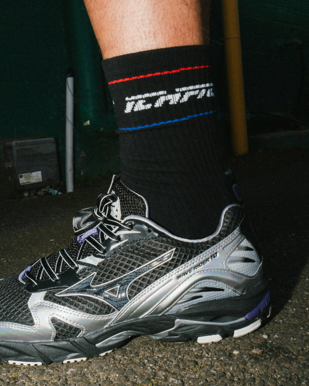 Strike Calf Socks - Black / Red / Blue