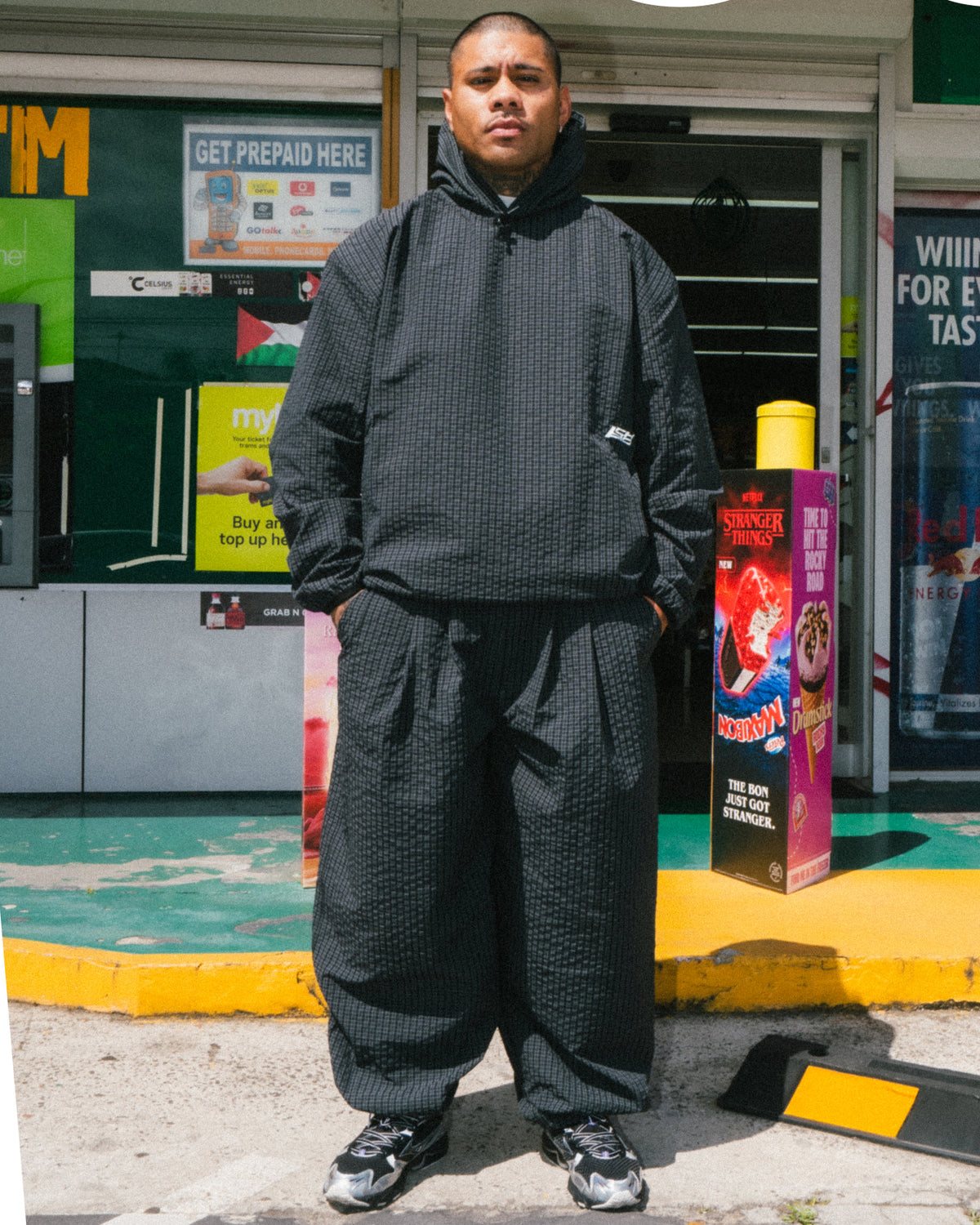 Odyssey Pullover Jacket - Black Check