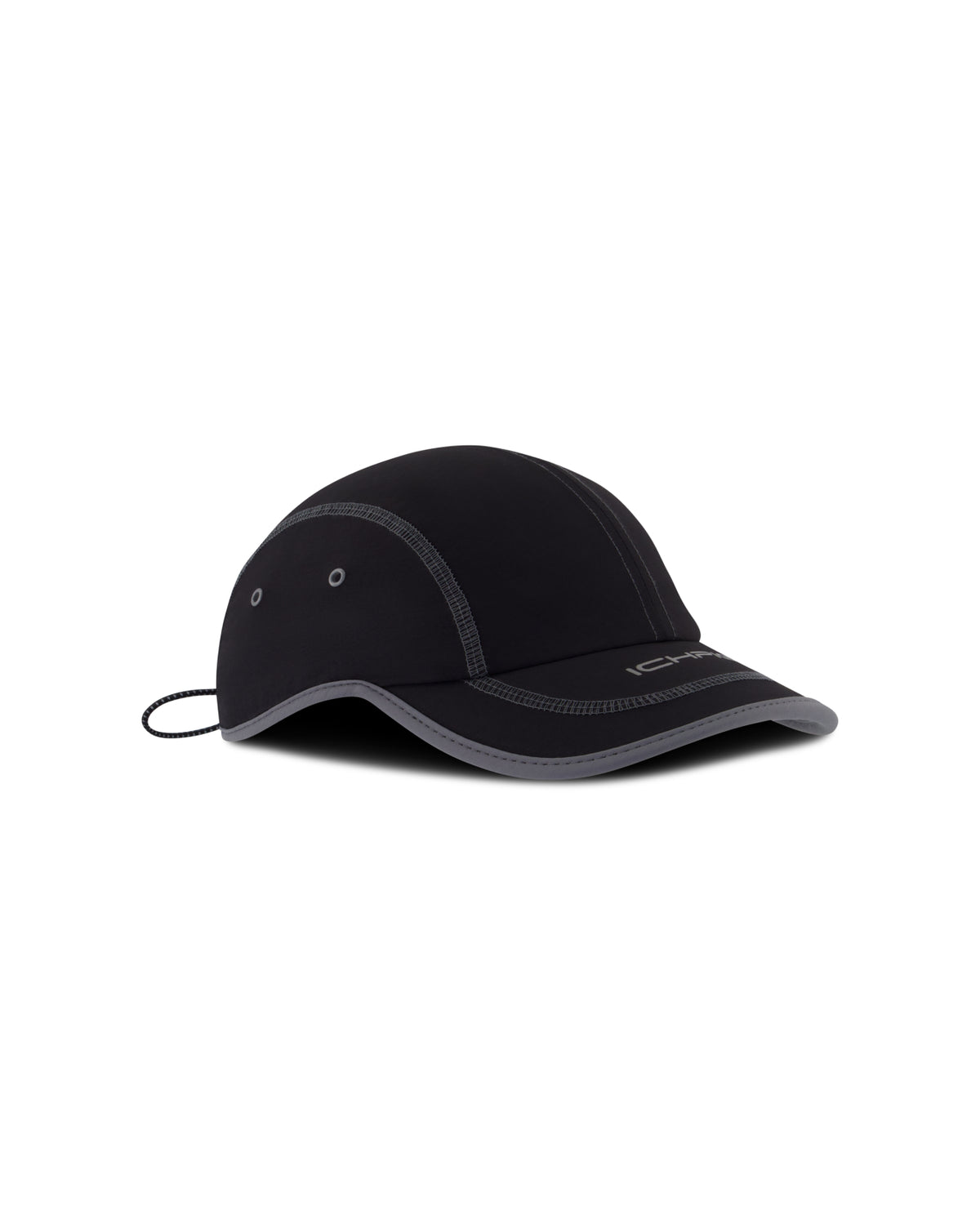 Outline 4 Panel Cap - Black