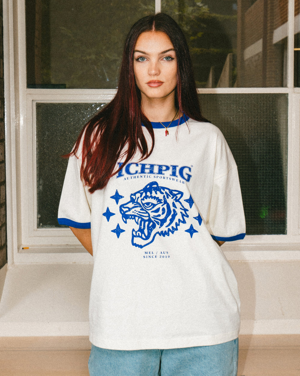 Wildcat Ringer Tee - Natural