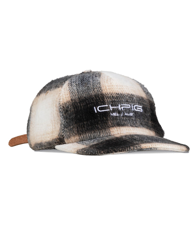 Checkline Strapback Hat - Cream Plaid