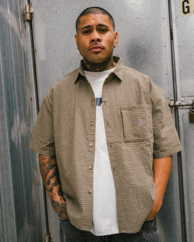 Heritage Plaid Shirt - Olive / White