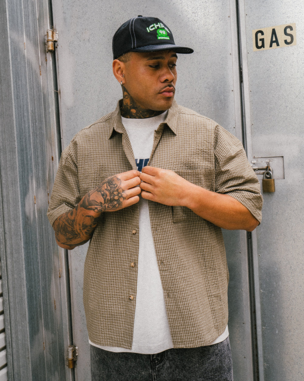 Heritage Plaid Shirt - Olive / White