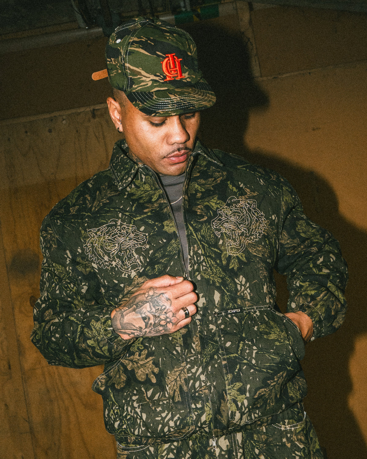 Monogram Ball Cap - Tiger Camo