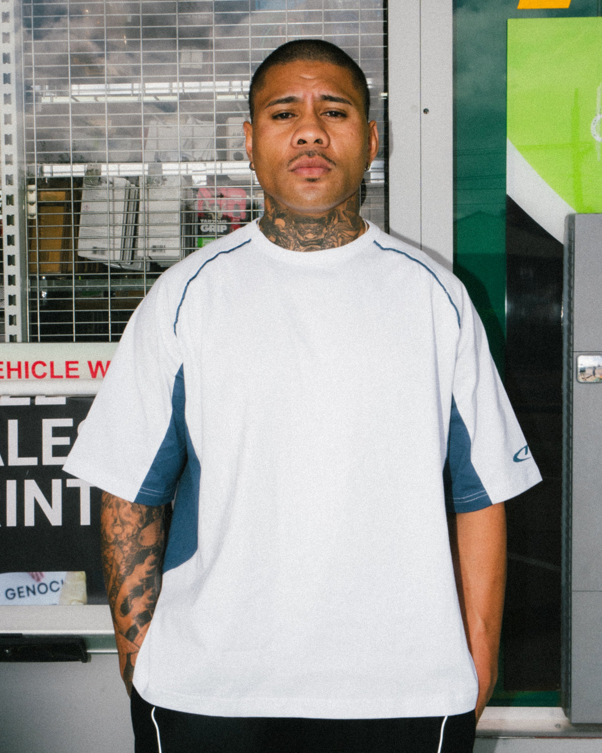 Optic Panel Tee - White